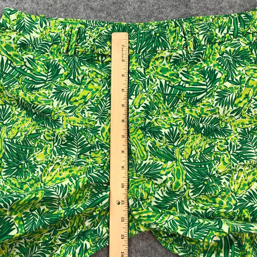 RLX Ralph Lauren Mens Shorts 36 Green Tropical Frog Palm Leaf Chino Golf